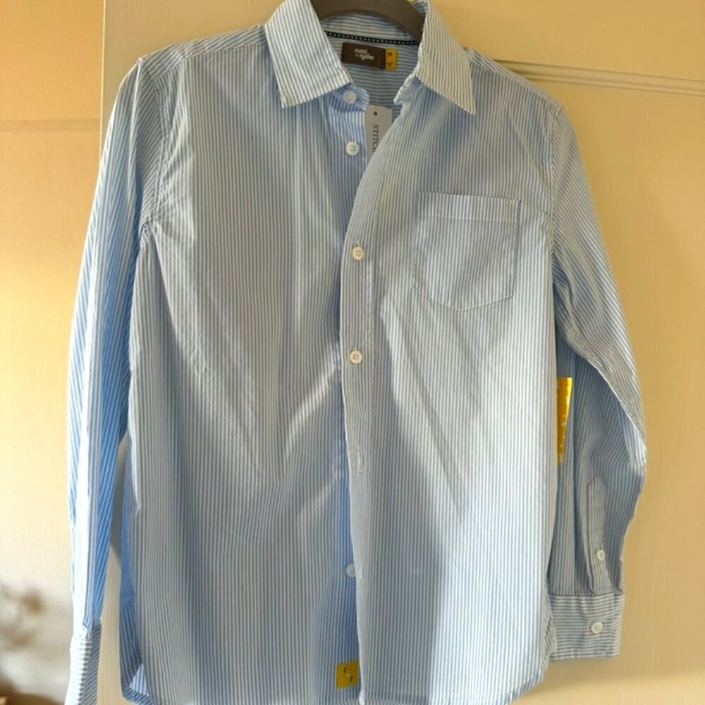 Rumi & Ryder Striped Button Down Shirt - Boys Size 10